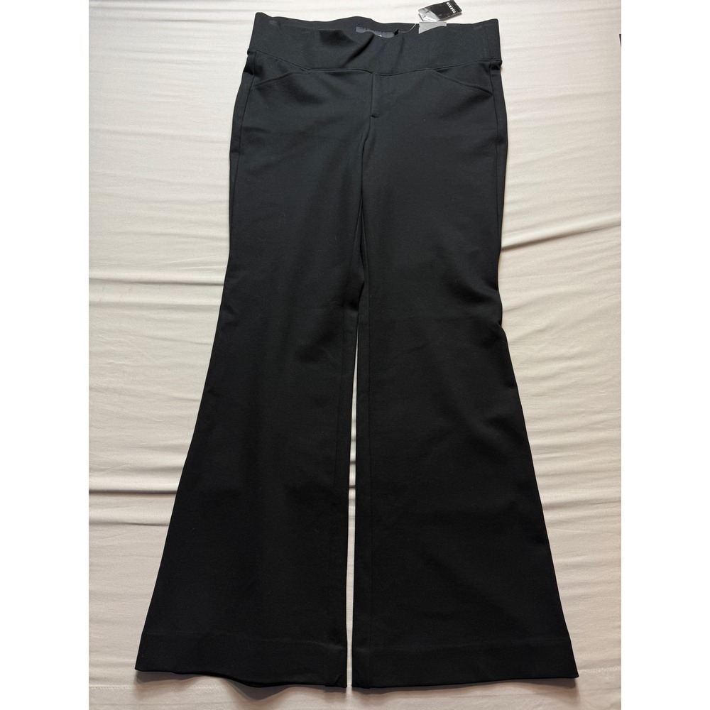 Torrid Pocket Pixie Flare Studio Luxe Ponte High-Rise Pant Deep Black 1 Regular
